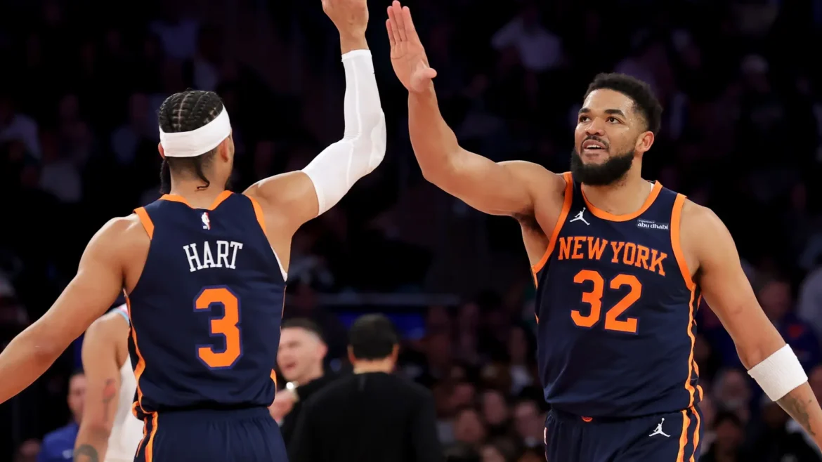 Josh Hart and Karl-Anthony Towns