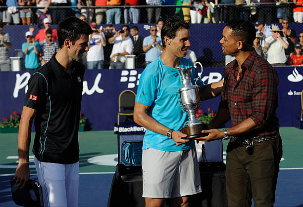 Novak Djokovic, Rafael Nadal and Will Smith