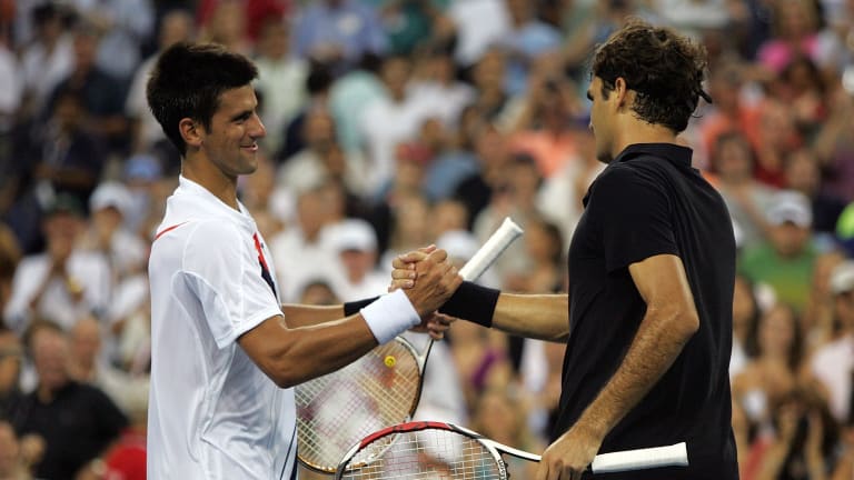 Novak Djokovic and Federer