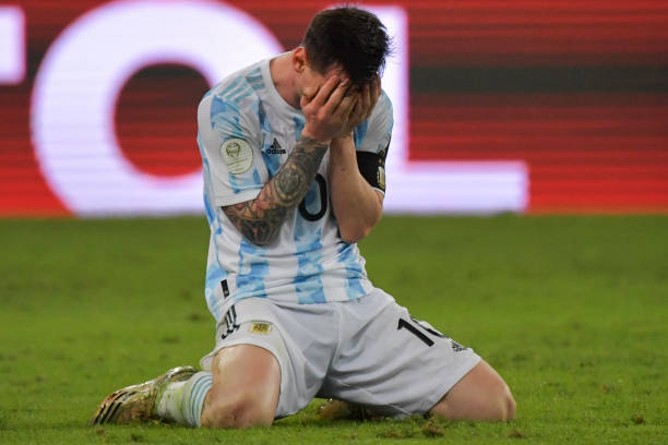Messi after penalty kick miss in Copa America final 2016