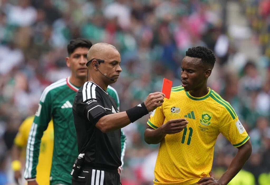Red card in world cup opener