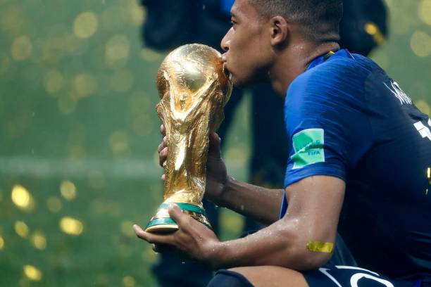 Mbappe with the World Cup